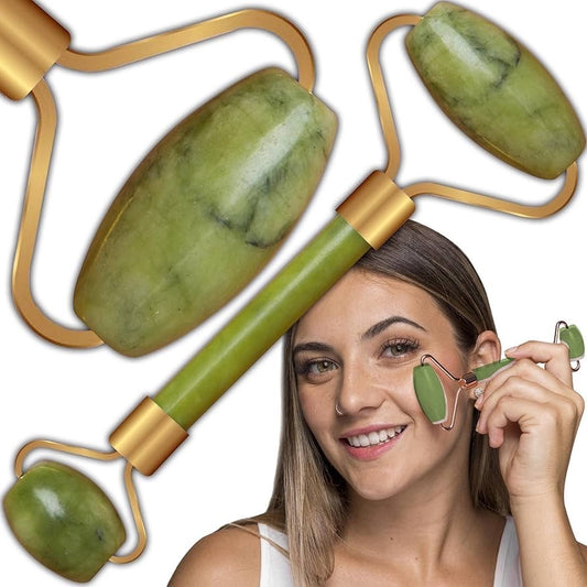 Rouleau & Gua Sha en Jade – L’Art du Massage pour une Peau Jeune et Éclatante